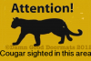 Attention! Cougar sighted in the area. funny doormat