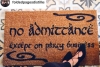 Doormat JRR Tolkien no admittance except on party business LOTR Hobbit doormat