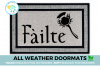 all-weather Scottish Fáilte and thistle or Irish Harp doormat St Patricks day de