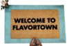Welcome to Flavortown Guy Fieri doormat funny BBQ welcome new house gift
