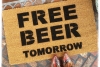 FREE BEER tomorrow funny rude damn good doormat