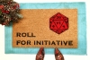 Dungeons and Dragons, Roll for initiative RPG doormat 20 sided die