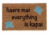 Hawaiian tiki welcome mat Haere mai everything is kapai door mat- You are here a