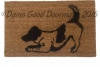 jack russell dog play bow doormat