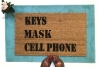 KEYS MASK CELL PHONE™ outdoor coir doormat