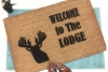 Lodge Deer head Country Farm life style doormat