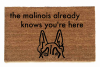 the malinois  already knows you're here doormat with belgian shepherd dog