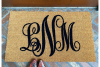 Monogram custom personalized doormat