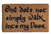Walk into MY DOOR MORDOR, funny JRR Tolkien nerd doormat