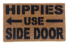 Hippies use side door coir outside doormat