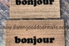 bonjour French good day doormat mustache