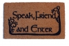 COMMAS JRR Tolkien Speak, Friend, and Enter with TREES nerd doormat