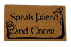 Speak, Friend, and Enter Tolkien quote nerdy doormat lord of the rings