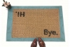 block letter hi bye welcome mat doormat