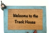 Welcome to the Track House funny rude doormat damn good doormats