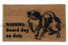 Japanese Chin funny WARNING: guard dog on duty doormat