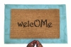 welcome om symbol mantra doormat