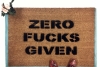 Zero fucks given doormat funny rude