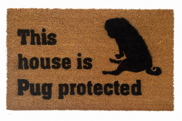 This house is Pug protected sustainable coir doormat