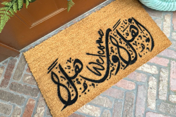 outdoor coir Eid-al-Adha Ahlan Wa Sahlan Arabic Welcome doormat