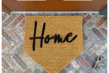 Home Plate Baseball doormat