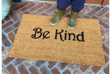 Be kind happy home mantra doormat