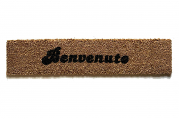 Benvenuto- Welcome in Italian! skinny coir doormat