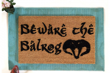 Beware the Balrog Tolkien doormat.