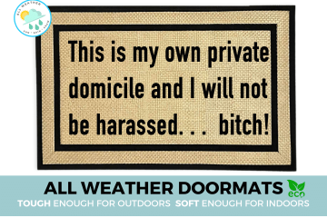 all weather Breaking Bad quote "Private Domicile" doormat