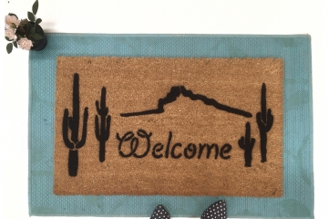 Cactus western desert lasso doormat