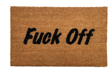 Offensive Fuck off natural coir doormat