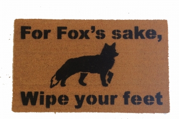 For fox's sake, wipe your feet, funny doormat