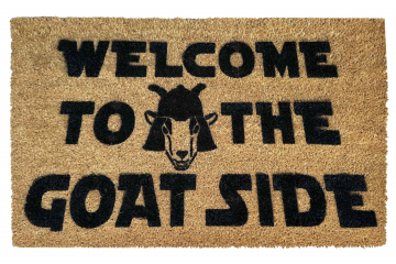 Welcome to the Goat Side darth vader star wars goat outdoor coir doormat