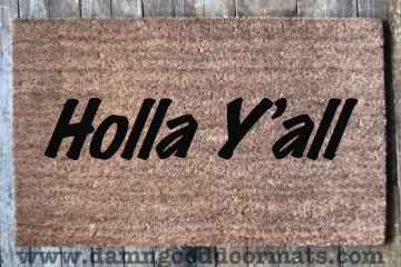 HOLLA Y'all country doormat