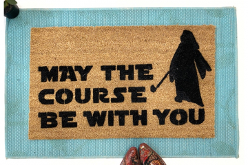 Nerdy Golfer May the course be with you Star Wars doormat