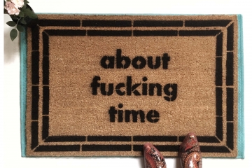 about fucking time F Bomb doormat