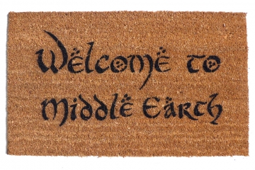 Welcome to Middle Earth, JRR Tolkien nerd doormat The Hobbit, LOTR