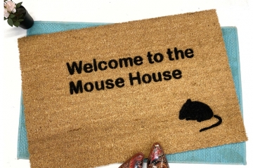 Welcome to the Mouse House funny doormat
