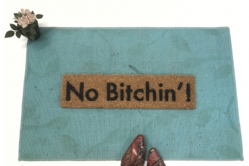 No Bitchin'™ warning sahm sign doormat