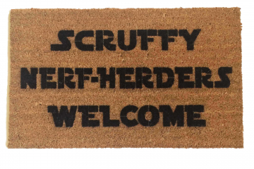 Scruffy Nerf Herders Welcome™ doormat