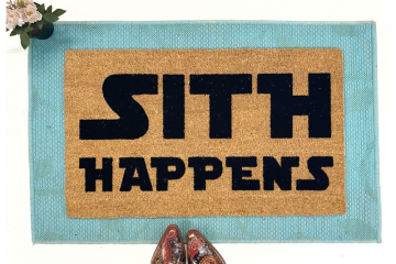 Star Wars Sith happens Dark Jedi nerd doormat