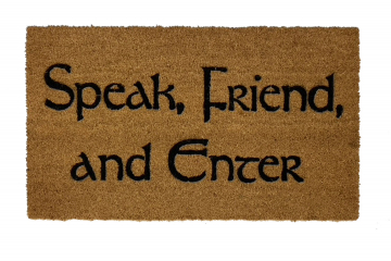 Speak, Friend, and Enter Tolkien  Lord of the rings, nerdy doormat