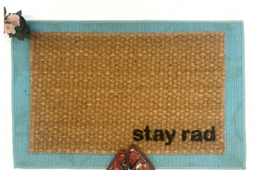 stay rad skateboarder doormat awesome eco friendly