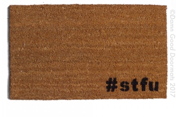 hashtag #stfu go away rude doormat outdoor eco friendly door mat funny hashtag
