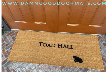 doublewide XL Wind in the Willows, Toad Hall doormat Hand Painted