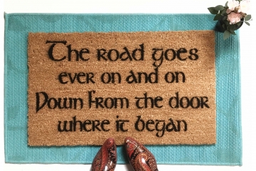 JRR Tolkien The ROAD goes ever on  nerd doormat