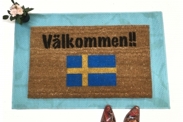 Välkommen!! It's Swedish for Welcome! with a Swedish flag