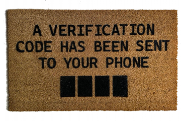 A Verification code has been sent to your phone coir doormat