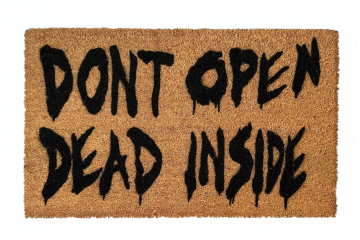 Don't Open Dead inside Halloween ZOMBIE Walking dead Gothic home decor doormat