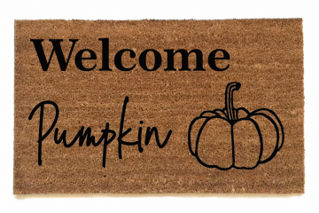 Welcome Pumpkin coir outdoor Doormat